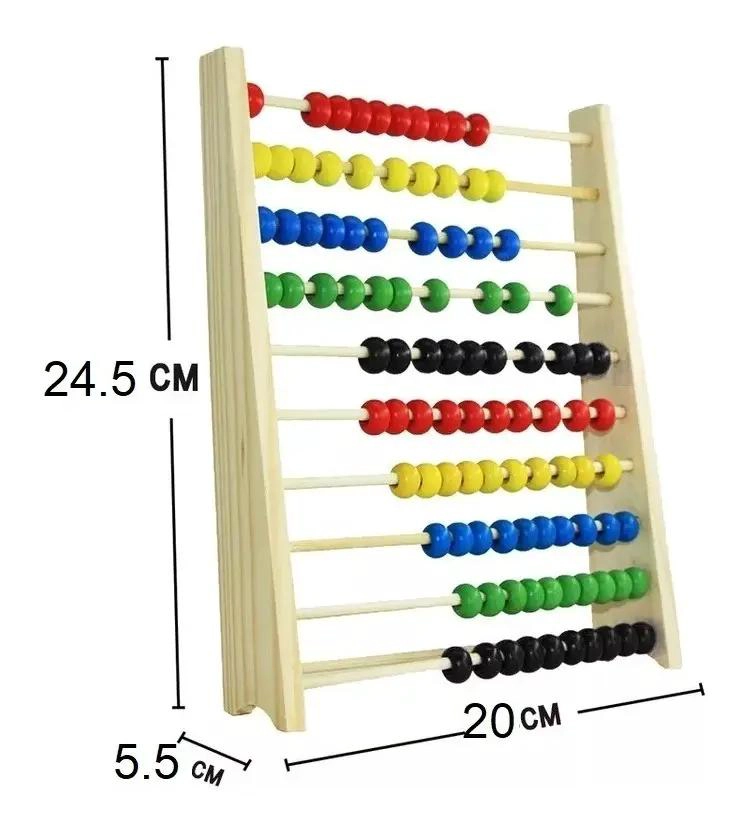 ABACO DE MADERA DIDACTICO PARA APRENDIZAJE INFANTIL - 6