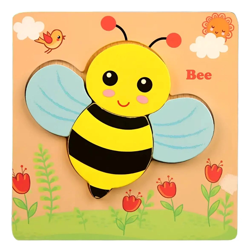 CUBO DE MADERA EDUCATIVO 5 EN 1 CON 3 PUZZLES PARA NIÑOS - 4