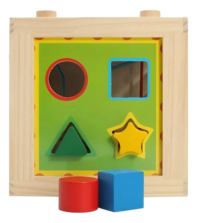 CUBO DE MADERA EDUCATIVO 5 EN 1 CON 3 PUZZLES PARA NIÑOS - 6