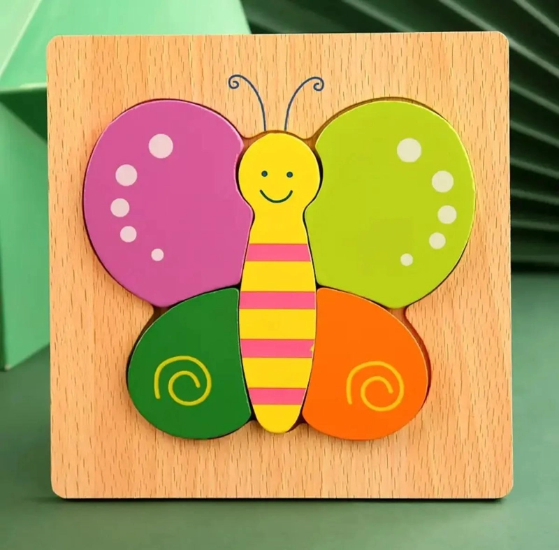 CUBO DE MADERA EDUCATIVO 5 EN 1 CON 3 PUZZLES PARA NIÑOS - 7