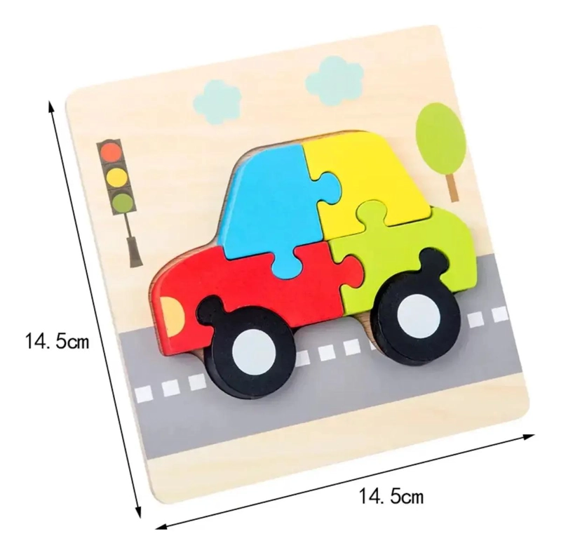 CUBO DE MADERA EDUCATIVO 5 EN 1 CON 3 PUZZLES PARA NIÑOS - 9