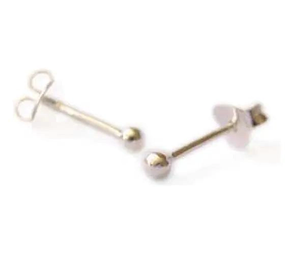 ARO BOLITA DE PLATA 2,5MM DISEÑO CLASICO Y ELEGANTE - 5