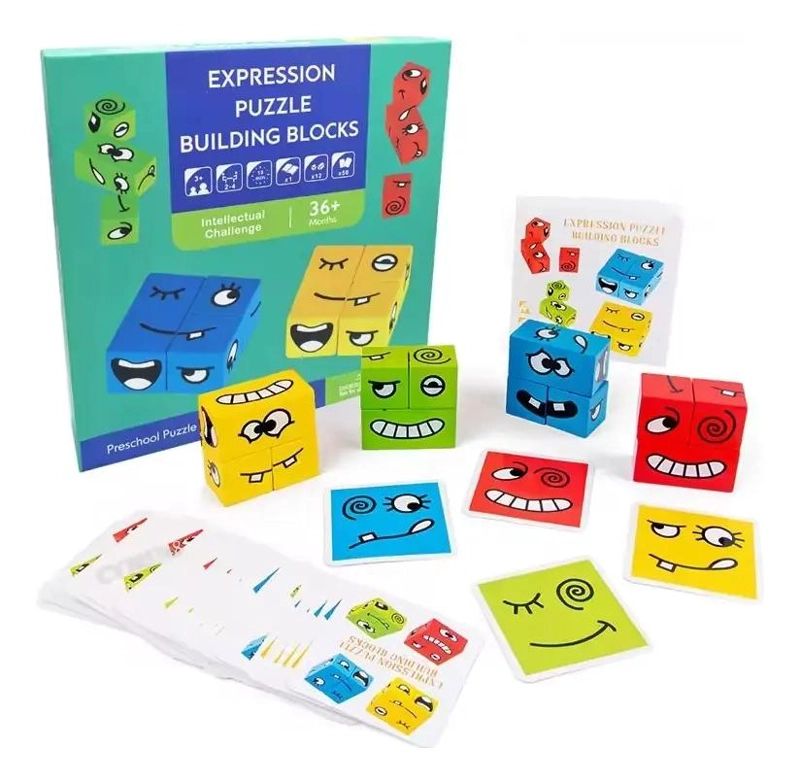 JUEGO DE PUZZLE DIDACTICO DE BLOQUES DE MADERA PARA NIÑOS - 7