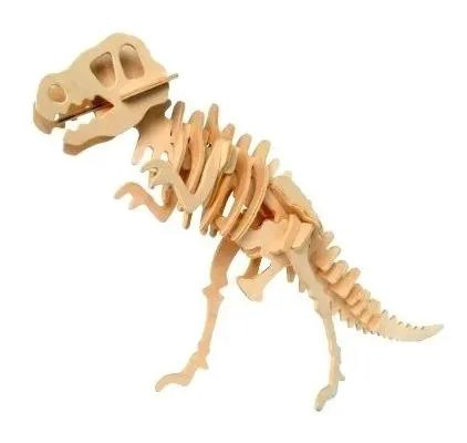 PACK DE 4 ROMPECABEZAS 3D DE MADERA CON DINOSAURIOS - 1