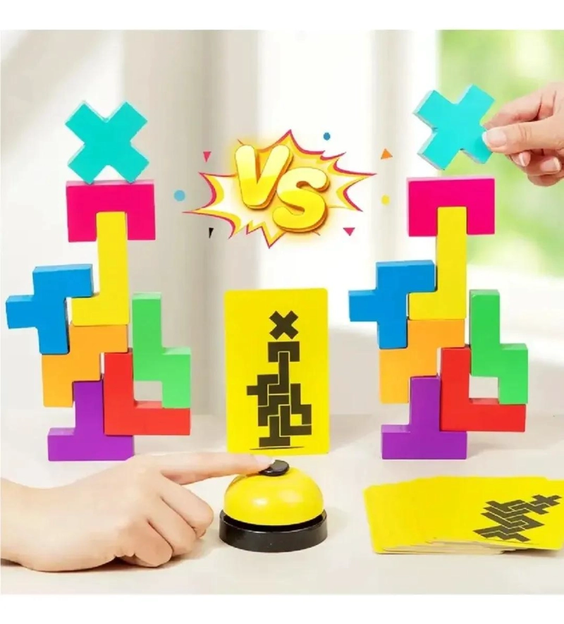 JUEGO DIDACTICO DE MADERA TETRIS CON TIMBRE PARA NIÑOS - 1