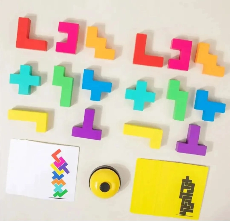 JUEGO DIDACTICO DE MADERA TETRIS CON TIMBRE PARA NIÑOS - 4