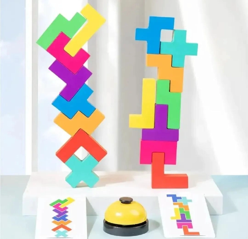 JUEGO DIDACTICO DE MADERA TETRIS CON TIMBRE PARA NIÑOS - 5