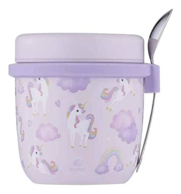 TERMO INFANTIL UNICORNIO 300ML CON CUCHARA DOBLE PARED - 2