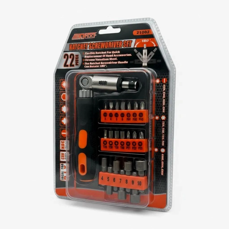 SET DE DESTORNILLADOR Y DADOS RATCHET 22 PIEZAS - 5