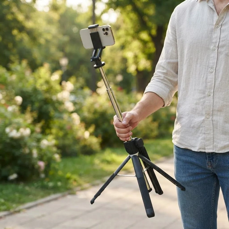 MONOPOD BLUETOOTH DE 2 METROS CON TRIPODE INTEGRADO - 2