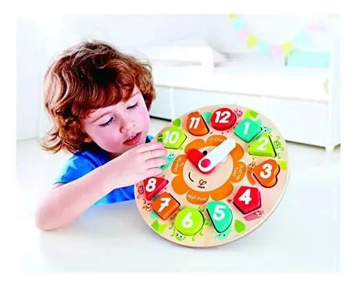 RELOJ PUZZLE EDUCATIVO MULTICOLOR PARA APRENDER LA HORA - 1