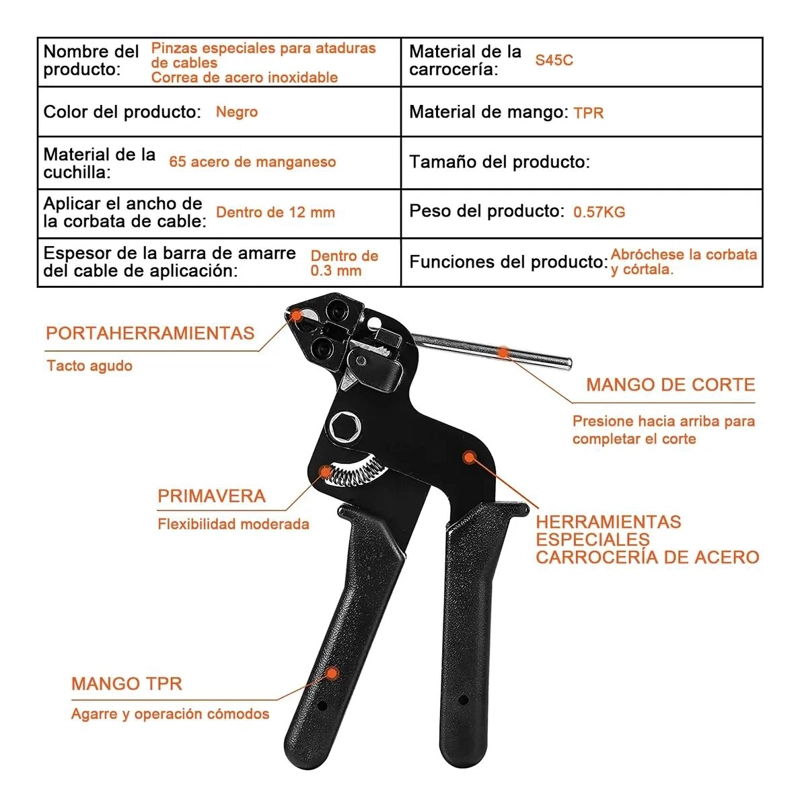 ALICATE METALICO CON MANGO ERGONOMICO - 6