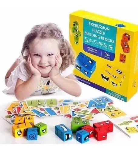 JUEGO DE PUZZLE DIDACTICO DE BLOQUES DE MADERA PARA NIÑOS - 2