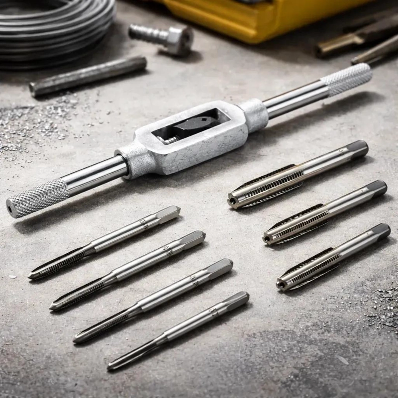 JUEGO DE TERRAJAS MACHO DE 8 PIEZAS PARA BRICOLAJE - 1