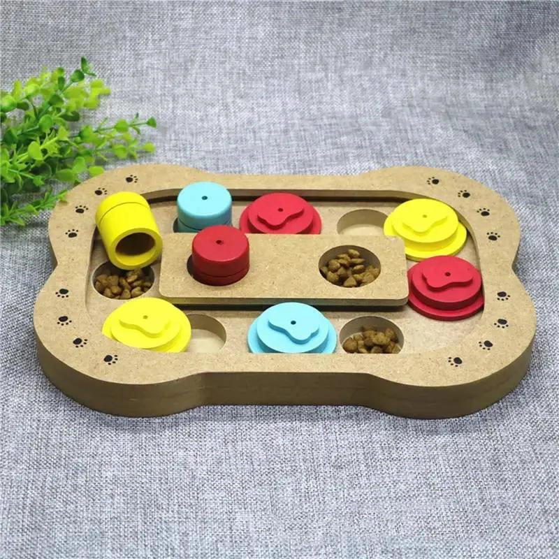 PUZZLE INTERACTIVO DE MADERA PARA MASCOTAS COME LENTO - 3