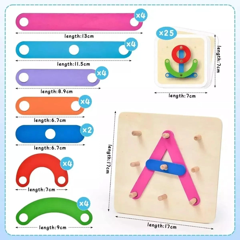JUEGO DIDACTICO DE MADERA PARA APRENDER LETRAS Y FIGURAS - 4