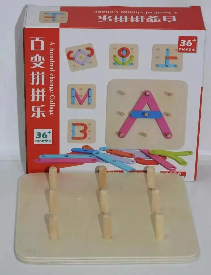JUEGO DIDACTICO DE MADERA PARA APRENDER LETRAS Y FIGURAS - 5