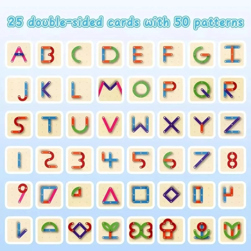 JUEGO DIDACTICO DE MADERA PARA APRENDER LETRAS Y FIGURAS - 6