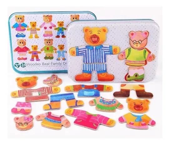 ROMPECABEZAS MAGNE TICO DE OSITOS PARA NIÑOS - 7