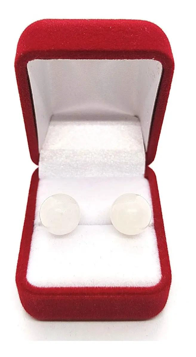 AROS DE PLATA 925 CON CUARZO NATURAL REDONDOS - 1
