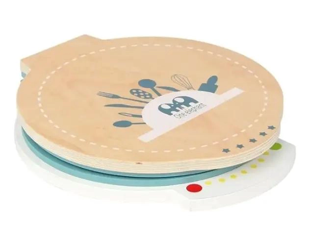 MAQUINA DE JUGUETE DIDACTICA DE MADERA PARA COCINAR - 7
