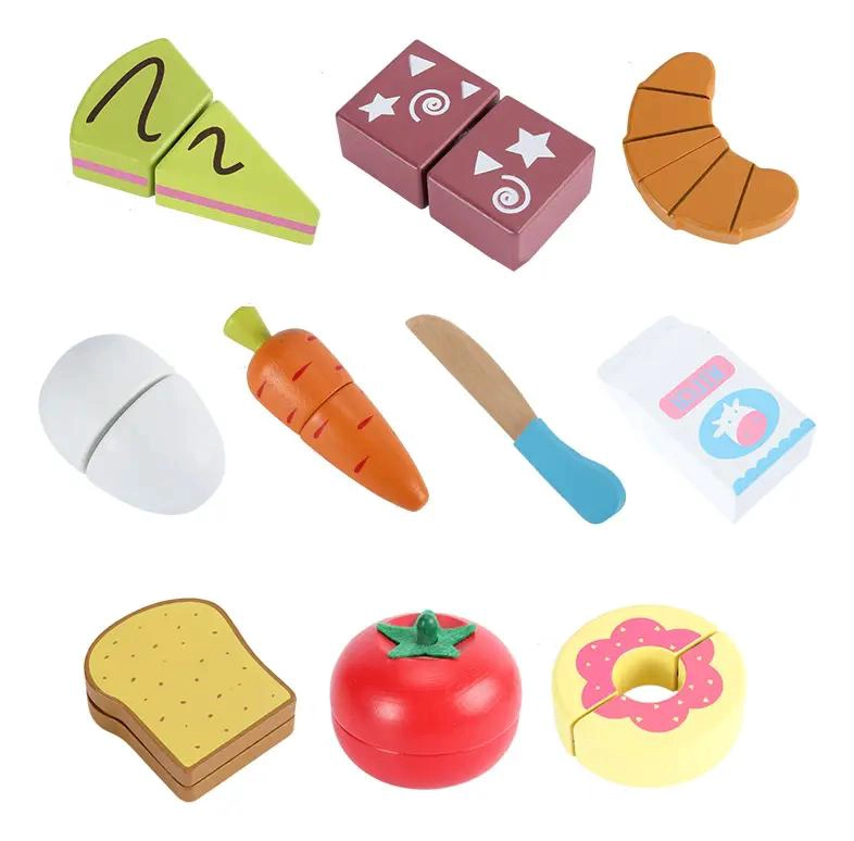 BANDEJA DE ALIMENTOS DE MADERA PARA JUEGO SIMBOLICO - 2