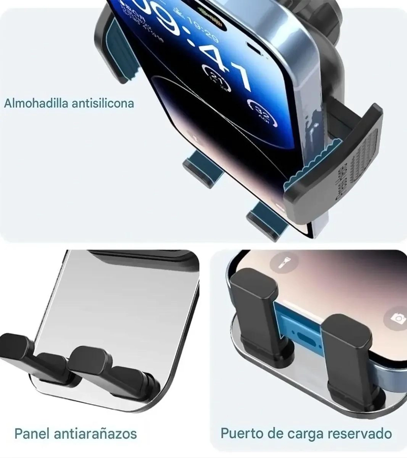 SOPORTE AUTO PARA CELULAR DE VENTILACION CON GIRO 360° - 4