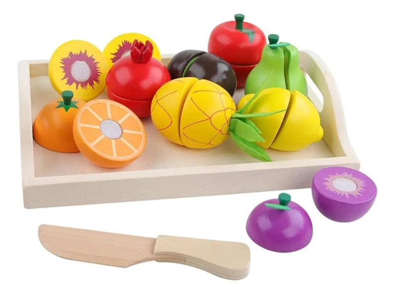 JUEGO DIDACTICO DE MADERA PARA CORTAR FRUTAS Y VERDURAS - 2