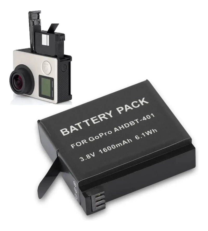 BATERIA RECARGABLE 1600 MAH PARA CAMARAS DE ACCION - 1
