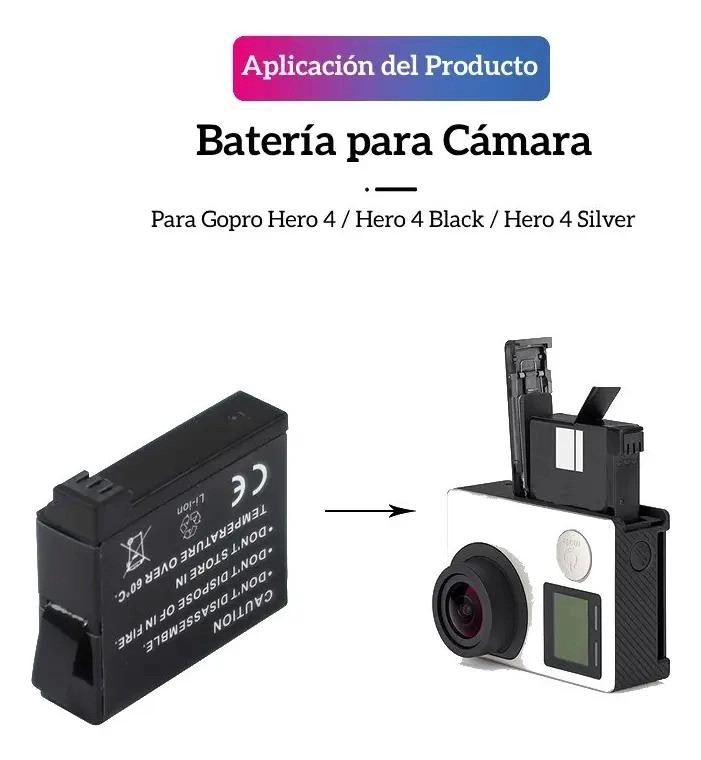 BATERIA RECARGABLE 1600 MAH PARA CAMARAS DE ACCION - 2
