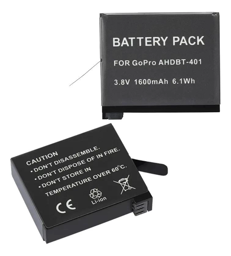 BATERIA RECARGABLE 1600 MAH PARA CAMARAS DE ACCION - 4