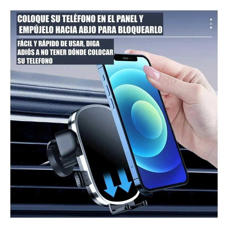 SOPORTE PARA CELULAR EN AUTOS CON ROTACION 360° Y FIJACION SEGURA - 2