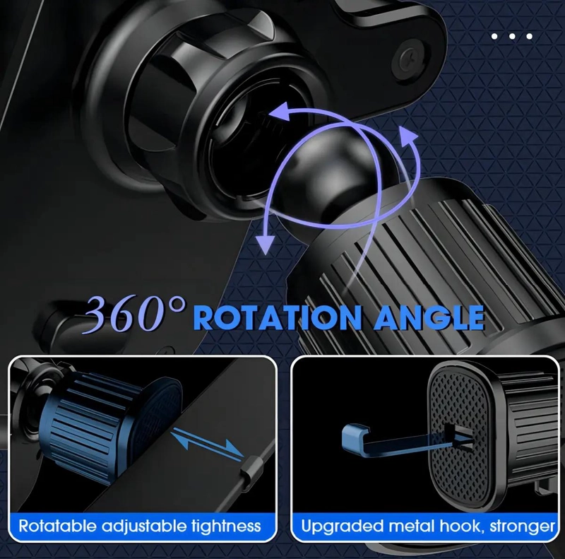 SOPORTE CELULAR AJUSTABLE PARA AUTO CON REJILLA DE VENTILACION - 7