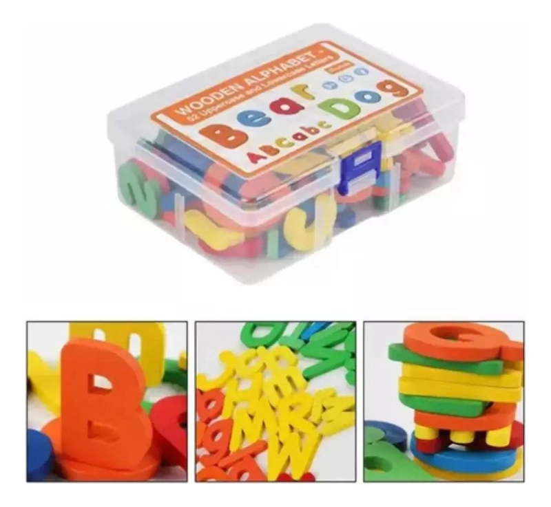 SET DE LETRAS DE MADERA PARA APRENDER EL ABECEDARIO - 1