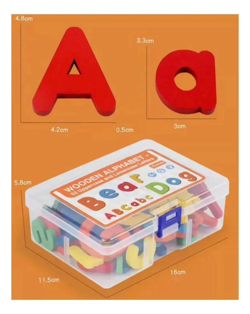 SET DE LETRAS DE MADERA PARA APRENDER EL ABECEDARIO - 3
