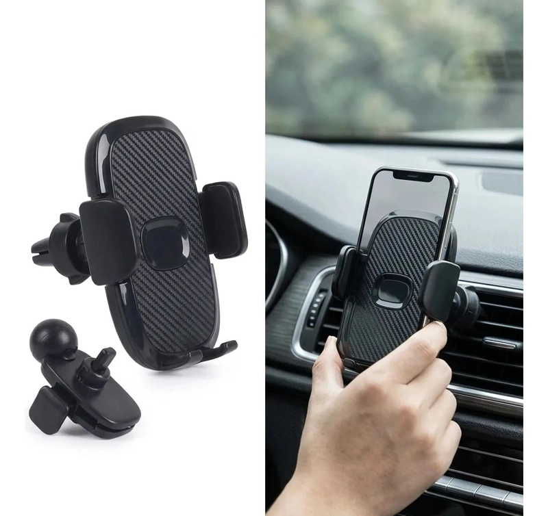 SOPORTE PARA CELULAR EN REJILLA DE VENTILACION NEGRO - 2