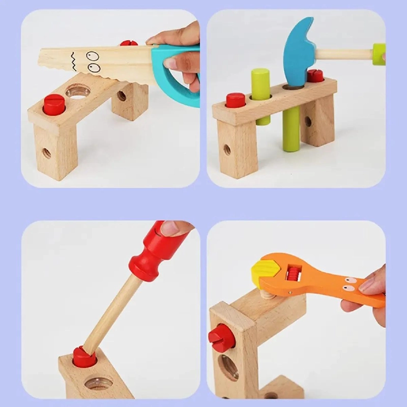 CINTURON DE HERRAMIENTAS DE MADERA PARA NIÑOS - 6