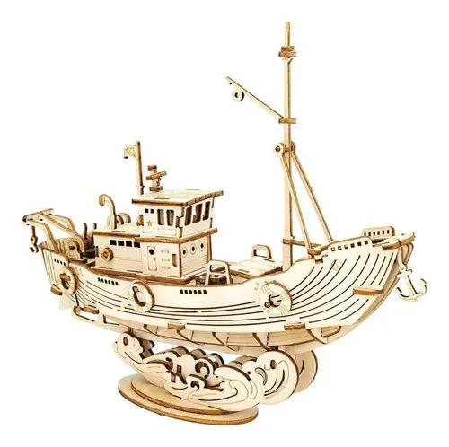 PUZZLE 3D BARCO PESQUERO PARA MONTAR Y DECORAR - 1