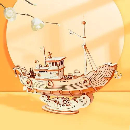PUZZLE 3D BARCO PESQUERO PARA MONTAR Y DECORAR - 2