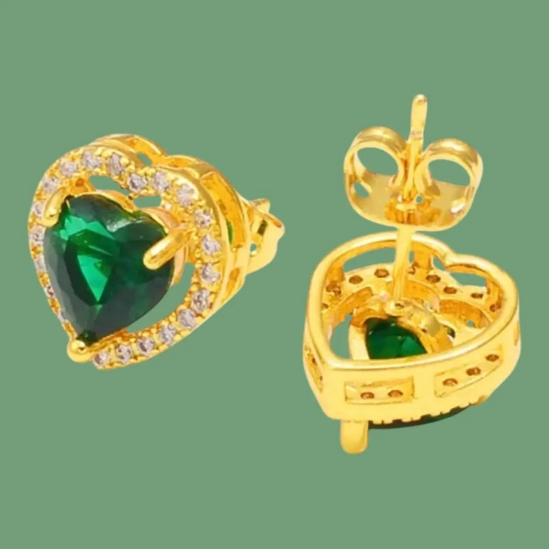 AROS ELEGANTES BAÑADOS EN ORO DE 18 KILATES CON CIRCONES - 3