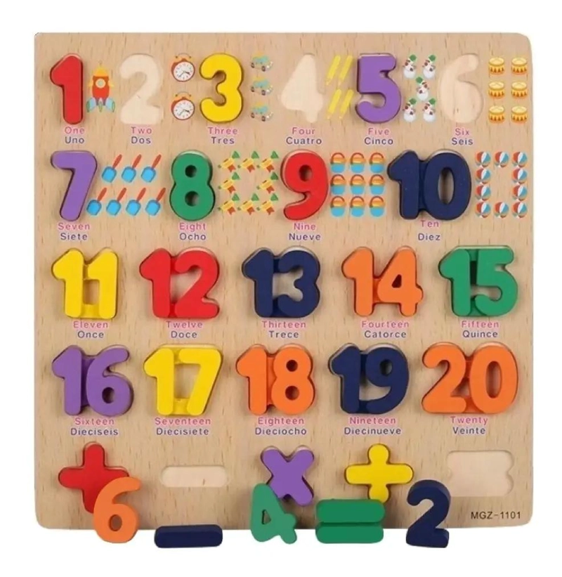 PACK DE 3 ROMPECABEZAS DE MADERA PARA APRENDIZAJE INFANTIL - 2