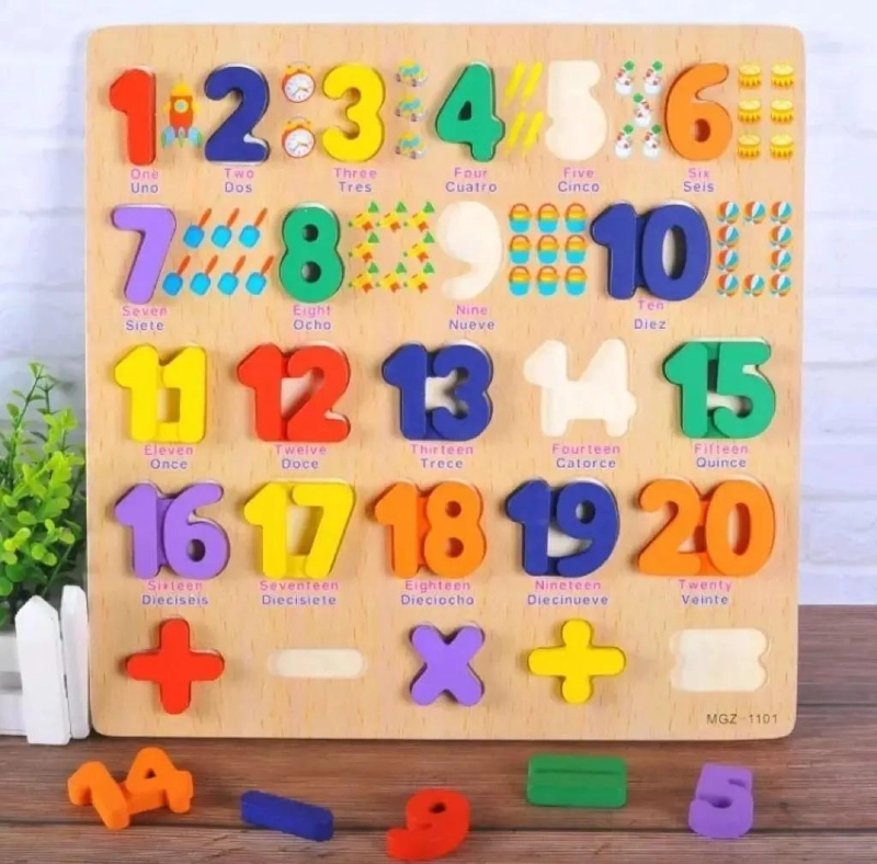PACK DE 3 ROMPECABEZAS DE MADERA PARA APRENDIZAJE INFANTIL - 6