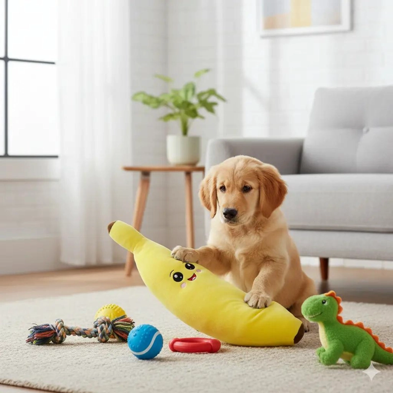 JUGUETE DE PELUCHE PLATANO GIGANTE PARA MASCOTAS 63 CM - 2