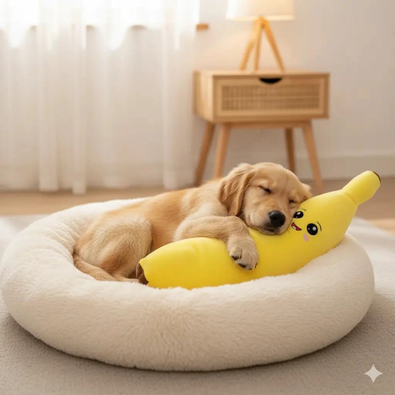 JUGUETE DE PELUCHE PLATANO GIGANTE PARA MASCOTAS 63 CM - 4