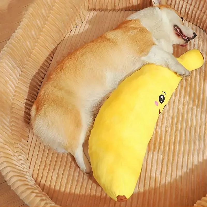 JUGUETE DE PELUCHE PLATANO GIGANTE PARA MASCOTAS 63 CM - 7
