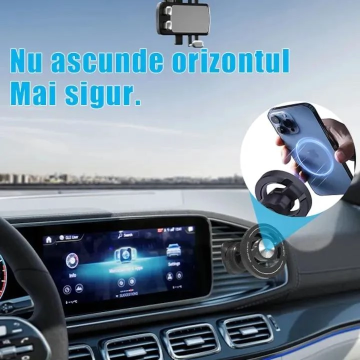 SOPORTE CELULAR MAGNE TICO AJUSTABLE 360° PARA VEHICULOS - 3