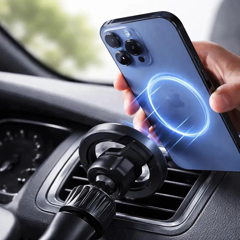 SOPORTE CELULAR MAGNE TICO AJUSTABLE 360° PARA VEHICULOS - 6