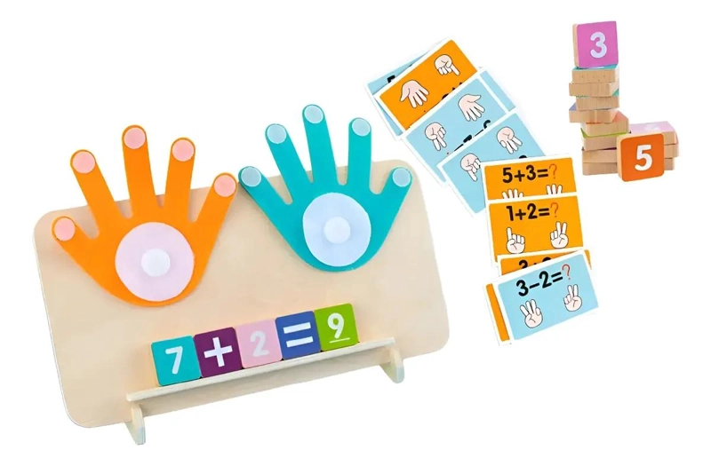 JUGUETE EDUCATIVO DE MADERA PARA APRENDER SUMAS Y RESTAS - 1