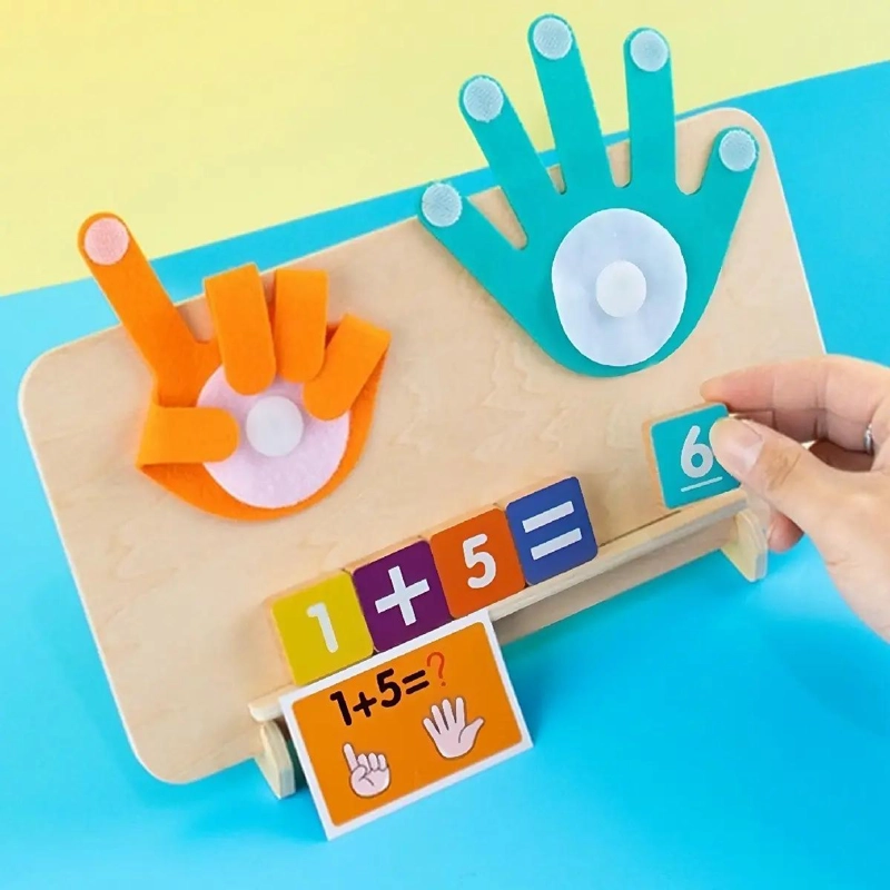 JUGUETE EDUCATIVO DE MADERA PARA APRENDER SUMAS Y RESTAS - 4