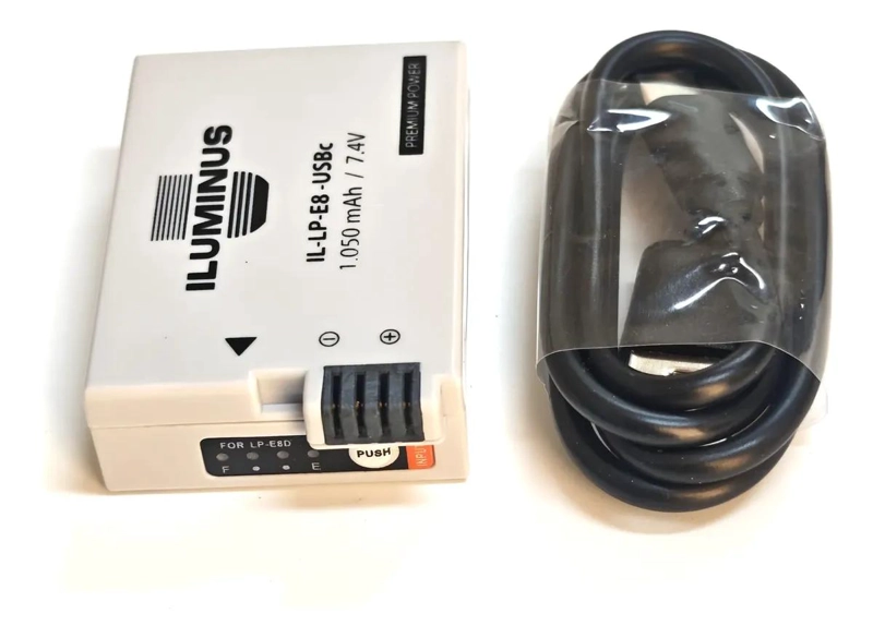 BATERIA RECARGABLE DE LITIO CON CARGA USB-C PARA CAMARAS - 9